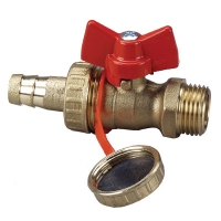 Топчест вентил за полнење и празнење со приклучок за црево и навртка 1/2