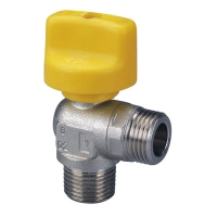 Топчест вентил - аголен, со сигурносна рачка