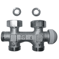 HERZ-3000 бајпас тело со интегрирана термостатска влошка за систем за греење со една цевка – прав модел