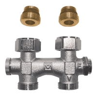 HERZ-3000 бајпас тело за систем за греење со една и две цевки со предподесување – прав модел, Rp 1/2