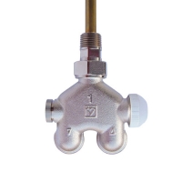 HERZ-VTA-40 уронски вентил за систем за греење со една цевка – аголен модел