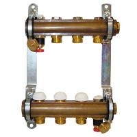 HERZ-Разделник со горни делови на заклучување, за подно греење – комплет, DN 25