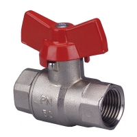 Топчест вентил со рачка пеперутка од челик, Un x Un