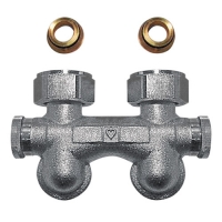 HERZ-3000 бајпас тело за систем за греење со една цевка со затворање – аголен модел, G 3/4