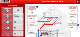 HERZ FH - Калкулатор за подно греење